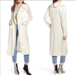 Treasure & Bond x Something Navy Grand Lapel Coat Size Small